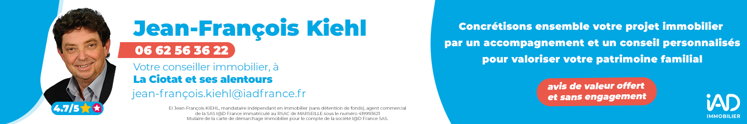 Agent immobilier IAD France Jean-François KIEHL à La Ciotat (Bouches-du-Rhône) - spécialiste en financement d’EHPAD